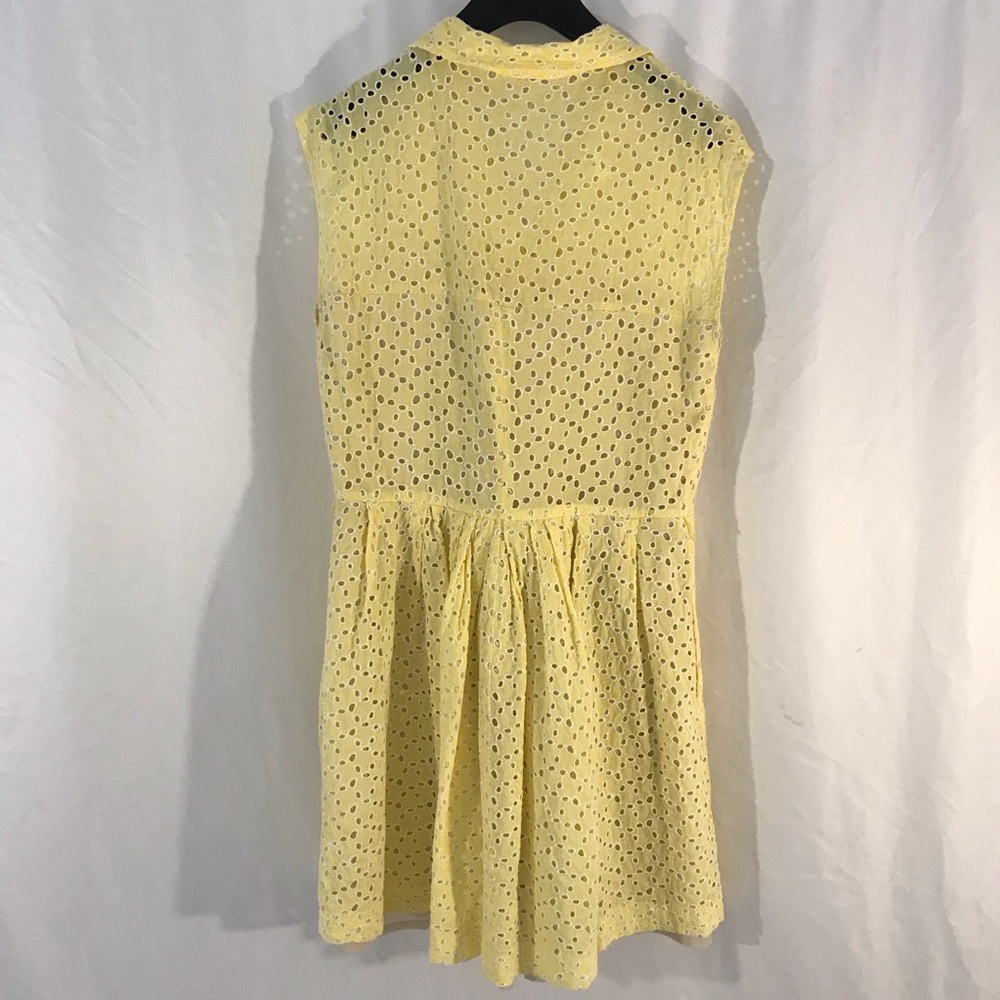 Betsey Johnson Eyelet Yellow Mini Dress - Picture 6 of 7